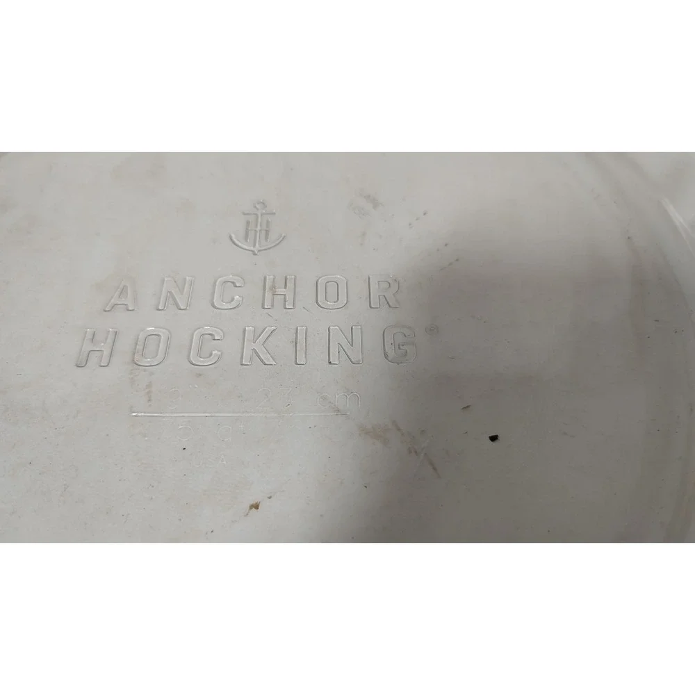 Anchor Hocking Glass Pie‎ Plate Dish Nine Inch .75 Quart Made In USA Vintage